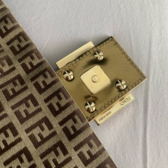 Vintage Fendi Zucca Mama Baguette Shoulder Bag - Picture 5 of 11